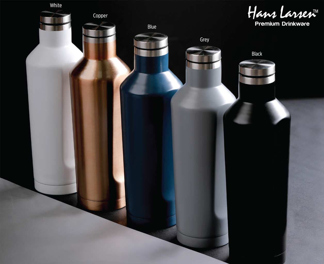 GALATI - Hans Larsen Double Wall Stainless Steel Water Bottle - Grey detail 4