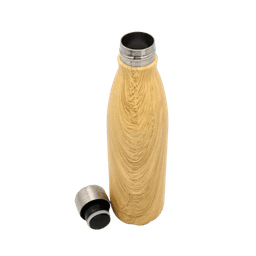 GEYER - Hans Larsen Stainless Steel Water Bottle with Wood Print Yellow