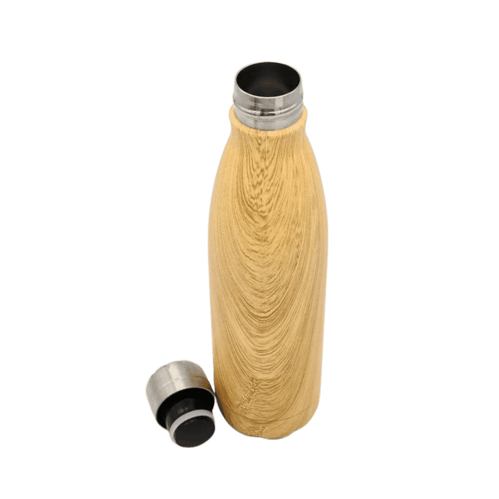 GEYER - Hans Larsen Stainless Steel Water Bottle with Wood Print - Brown detail 5