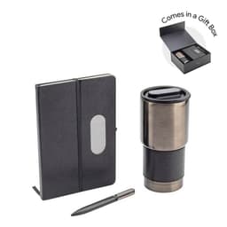 GIESSEN - Hans Larsen Gift Set of Tumbler, Notebook and Pen Black