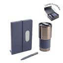 GIESSEN - Hans Larsen Gift Set of Tumbler, Notebook and Pen Blue