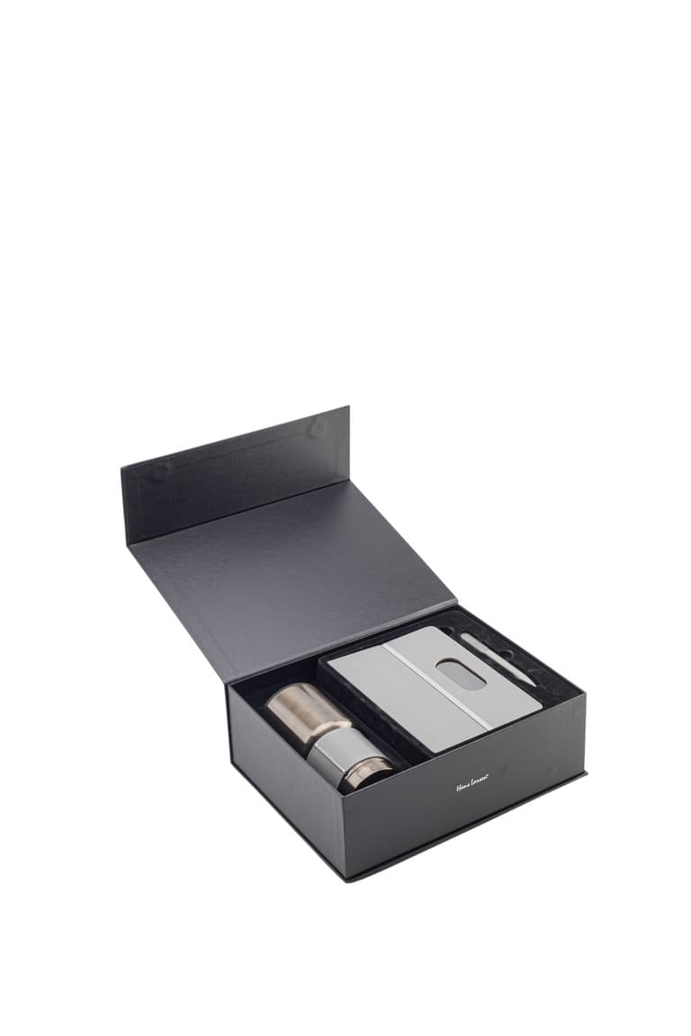 GIESSEN - Hans Larsen Gift Set of Tumbler, Notebook and Pen - Grey detail 5