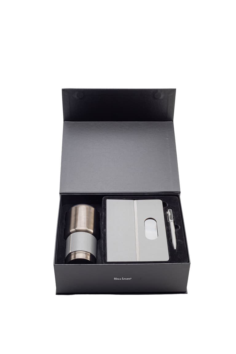 GIESSEN - Hans Larsen Gift Set of Tumbler, Notebook and Pen - Grey detail 6