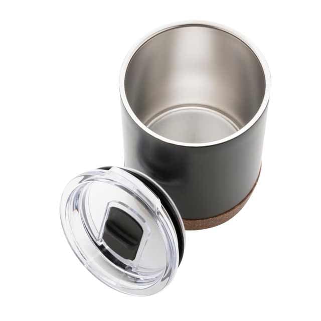 GOUDA - Hans Larsen Vacuum Mug With Cork Base - Black detail 4