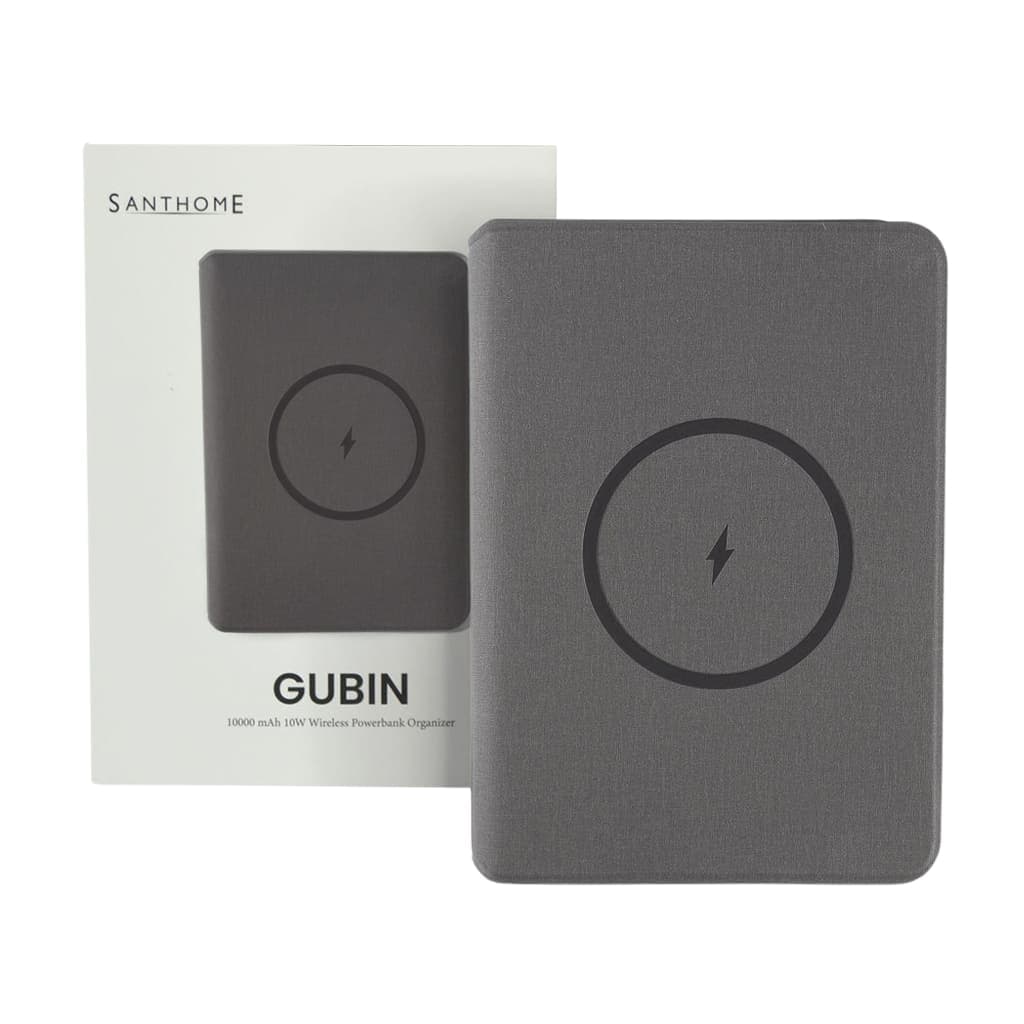 GUBIN - Santhome 10000mAh Wireless Powerbank Organizer - Grey detail 7