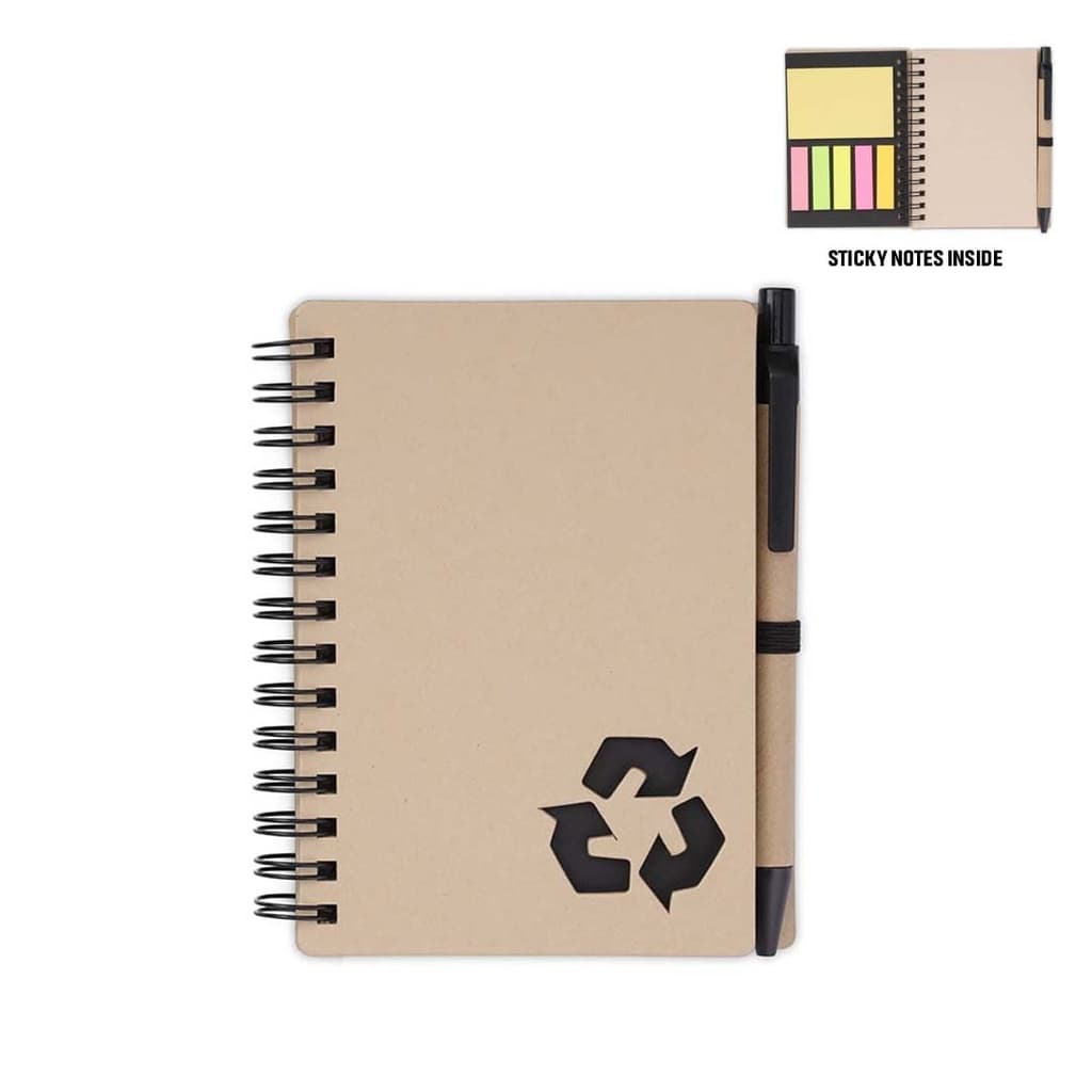 HASSA - eco-neutral A6 Notepad & Pen Set with Sticky Note