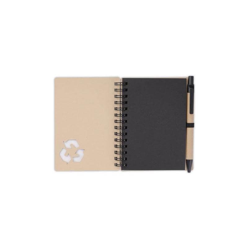 HASSA - eco-neutral A6 Notepad & Pen Set with Sticky Note - Black detail 2