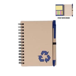 HASSA - eco-neutral A6 Notepad & Pen Set with Sticky Note Navy Blue