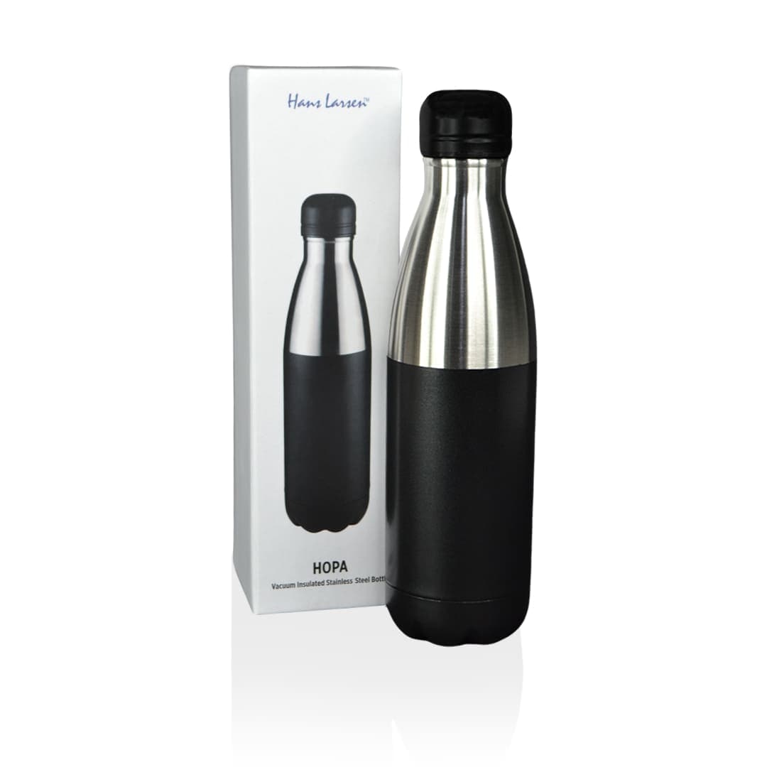 HOPA - Hans Larsen Double Wall Stainless Steel Water Bottle - Black detail 2