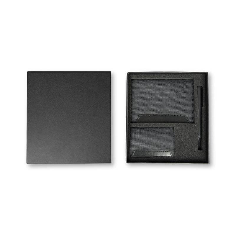 IRTA - Executive Set of Passport Cover, Name Card Holder and Metal Pen - Black detail 2