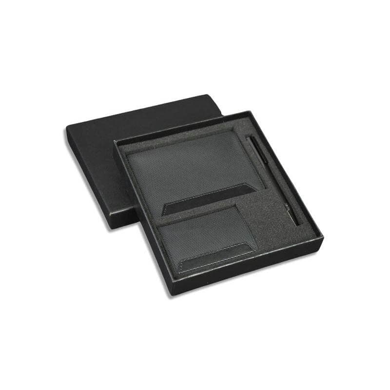IRTA - Executive Set of Passport Cover, Name Card Holder and Metal Pen - Black detail 3
