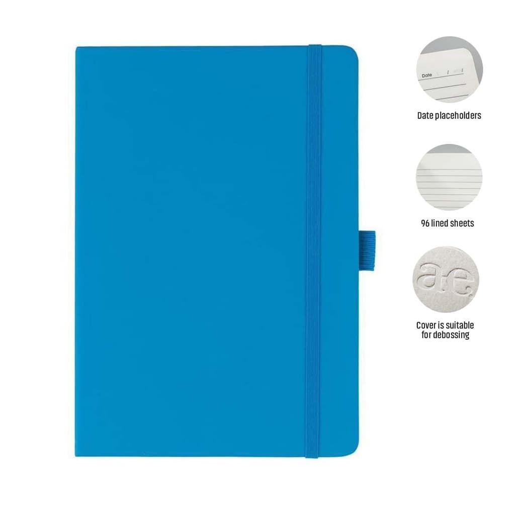 JURSI - Giftology A5 PU Notebook with Pen Loop - Ocean Blue corporate gift