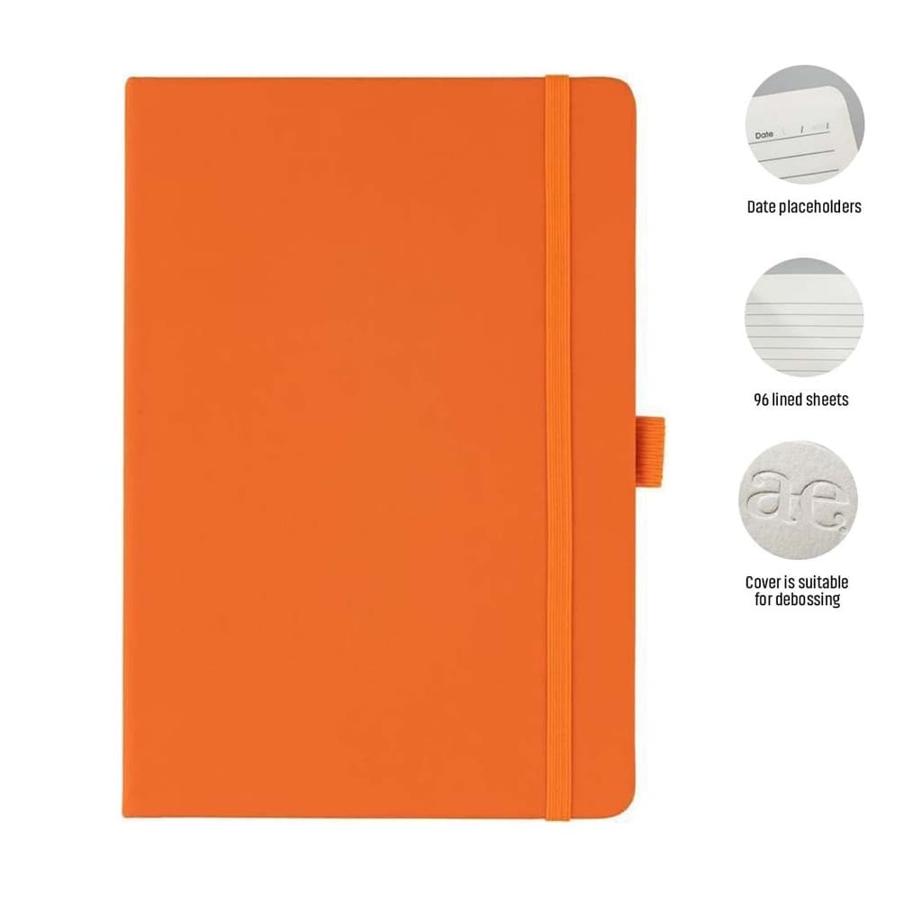 JURSI - Giftology A5 PU Notebook with Pen Loop - Orange corporate gift