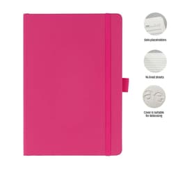 JURSI - Giftology A5 PU Notebook with Pen Loop Pink