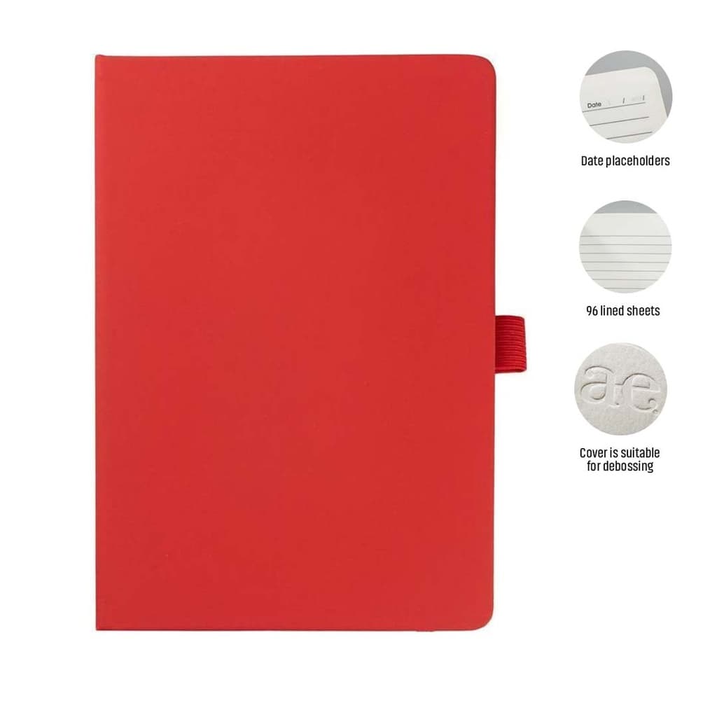 JURSI - Giftology A5 PU Notebook with Pen Loop - Red corporate gift
