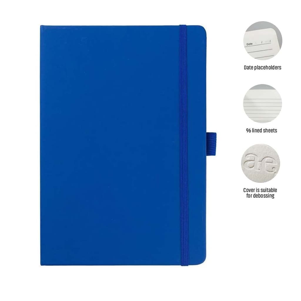 JURSI - Giftology A5 PU Notebook with Pen Loop - Royal Blue corporate gift