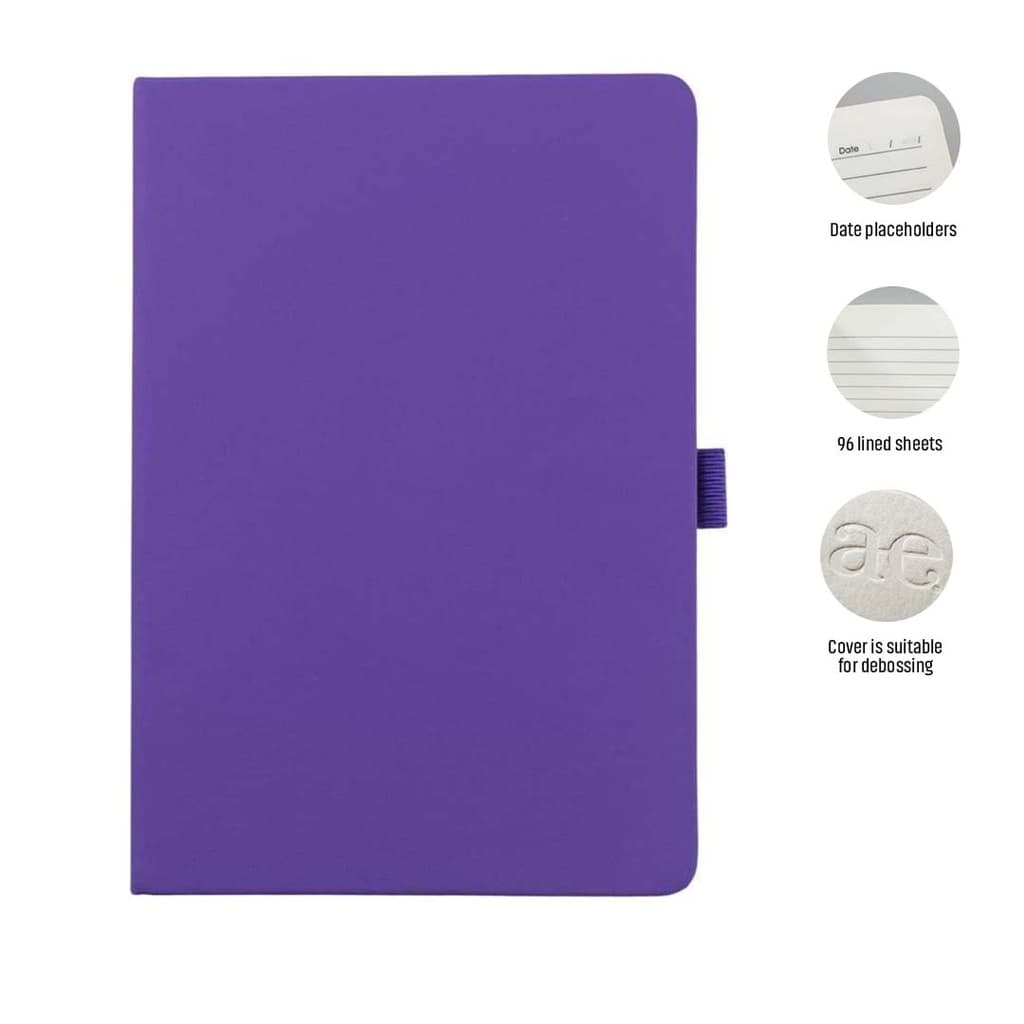 JURSI - Giftology A5 PU Notebook with Pen Loop - Violet corporate gift