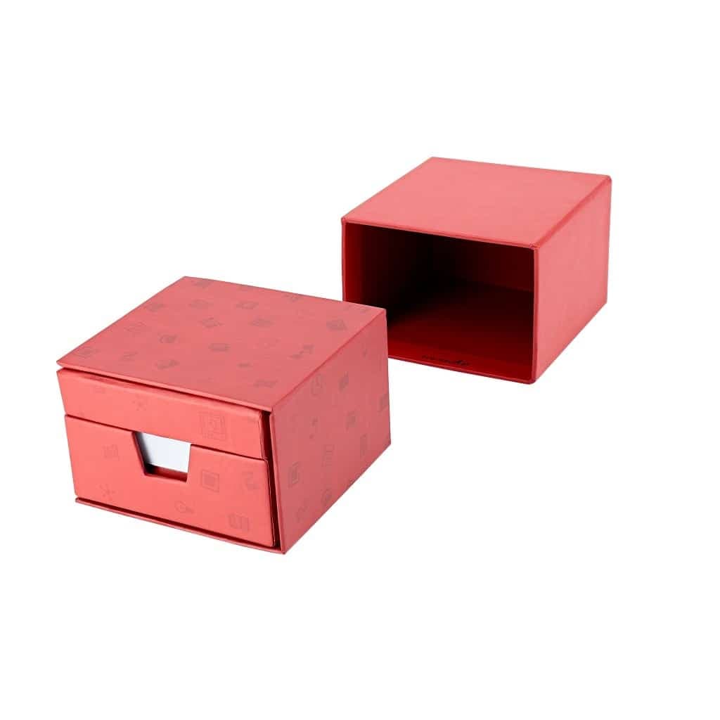 KALMAR - eco-neutral Memo/Calendar Cube - Red corporate gift