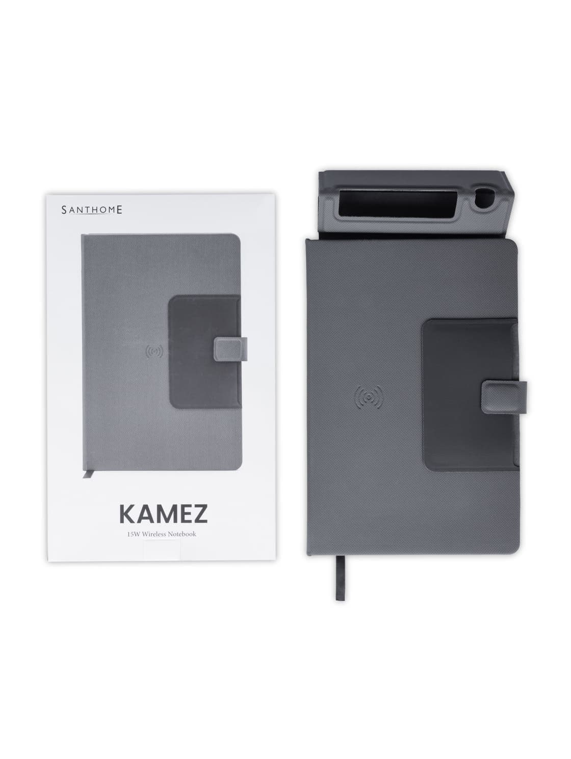 KAMEZ - Santhome 15W Wireless Deluxe Notebook with Phone Stand detail 5