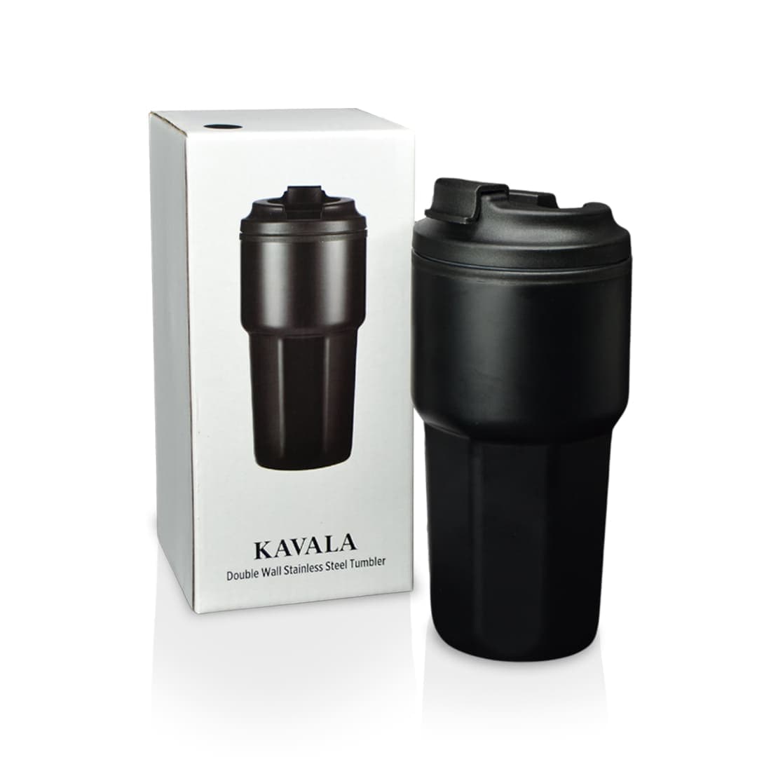 KAVALA - Giftology Steel/PP Double Wall Travel Mug 500ml - Black detail 3