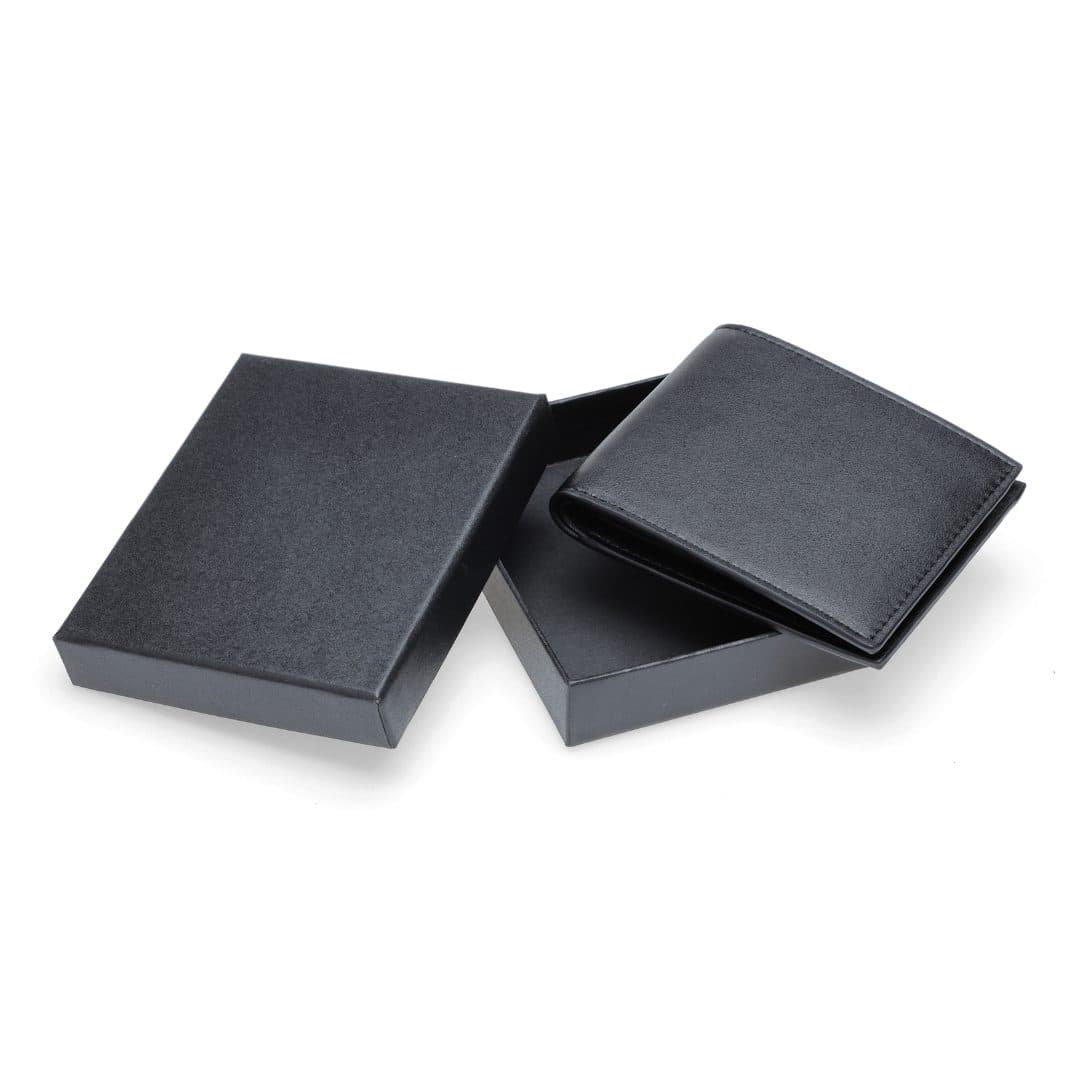KEMI - Men's Compact Bifold PU Wallet - Black detail 6