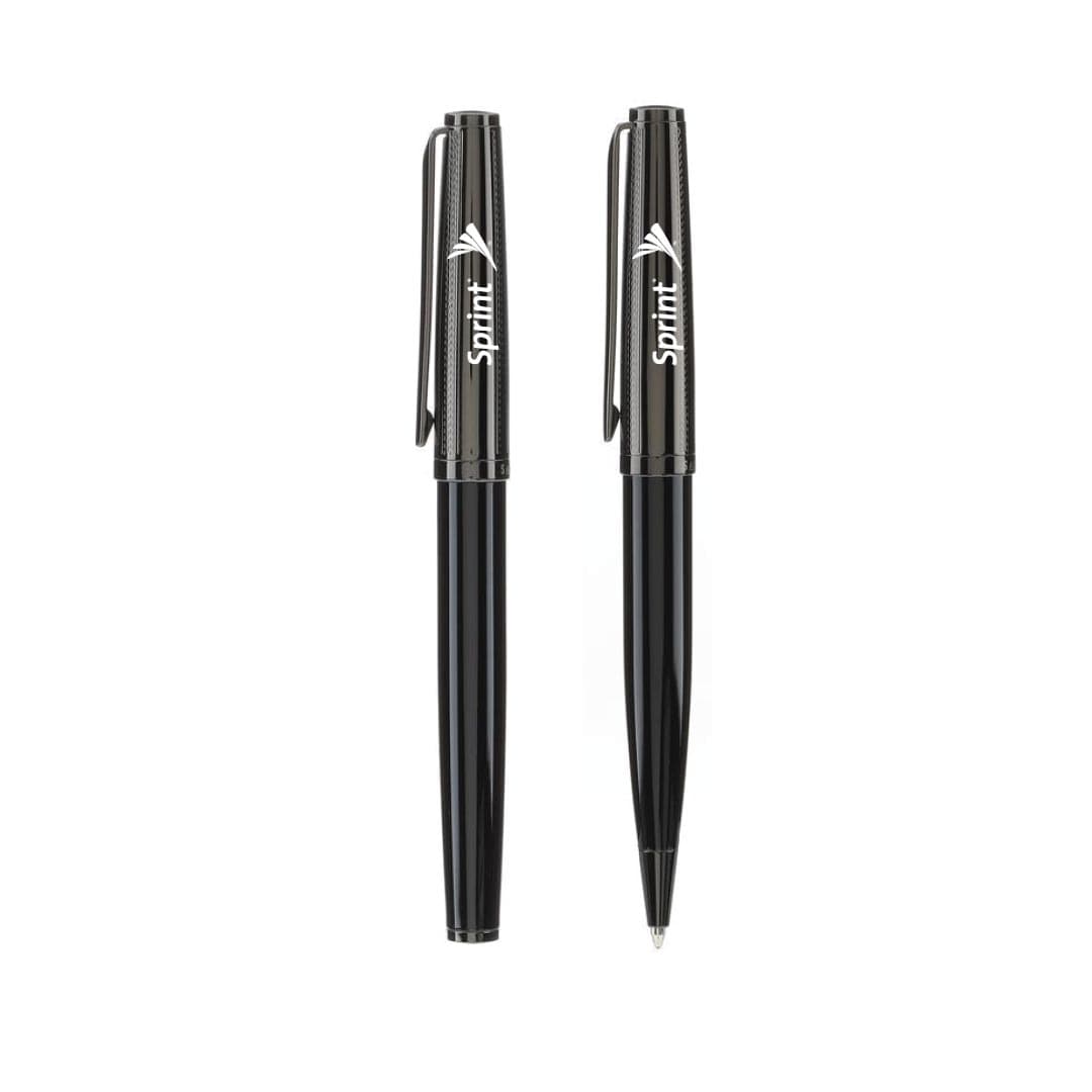 KIRAZ - Santhome® Gift Set of 2 Luxury Pens - Black / Chrome detail 4