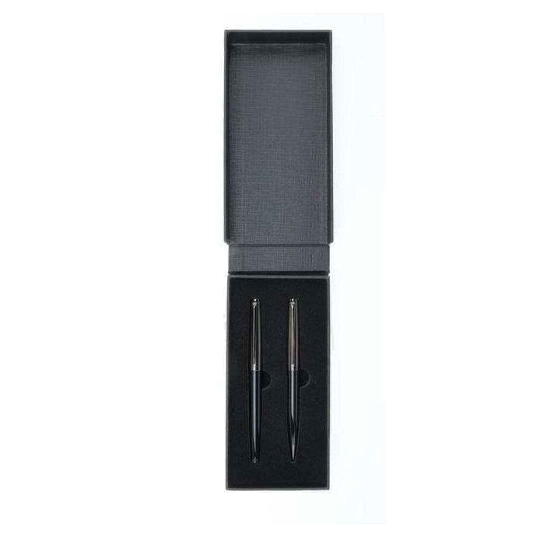 KIRAZ - Santhome® Gift Set of 2 Luxury Pens - Black / Chrome detail 5
