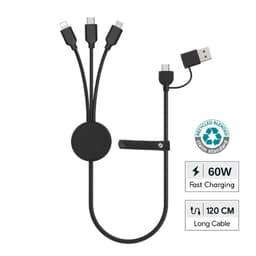 KOPER - @memorii Recycled 6-in-1 Charging Cable Black
