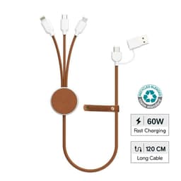 KOPER - @memorii Recycled 6-in-1 Charging Cable White