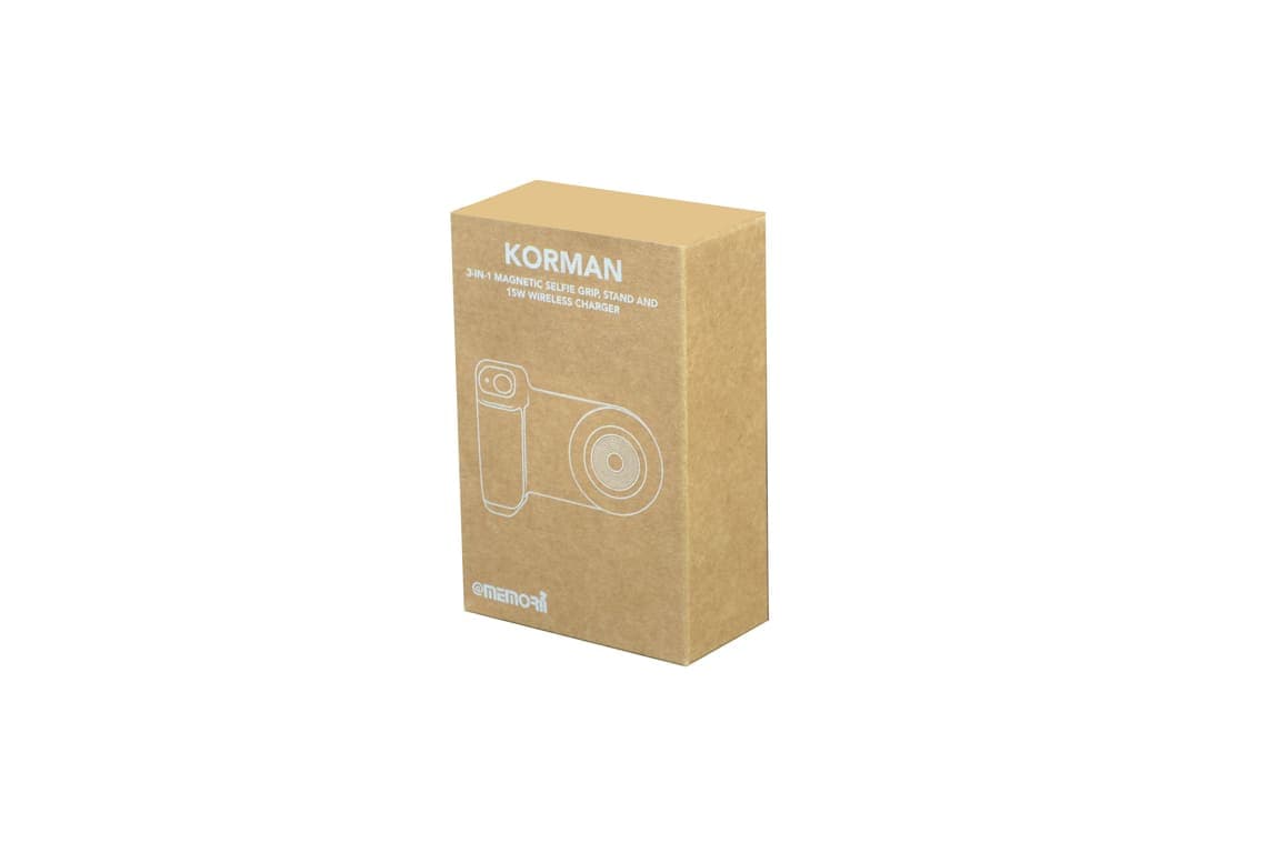 KORMAN - @memorii® Magnetic Phone Stand with 15W Wireless Charging and Remote Shutter - Black detail 6