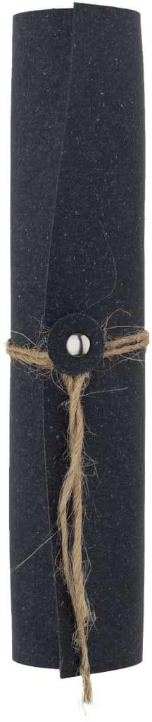 KORU - eco-neutral Metal Pen with Recycled Leather Barrel - Black detail 3