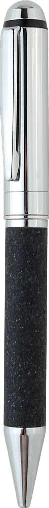 KORU - eco-neutral Metal Pen with Recycled Leather Barrel - Black detail 4