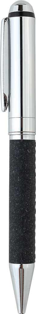 KORU - eco-neutral Metal Pen with Recycled Leather Barrel - Black detail 5