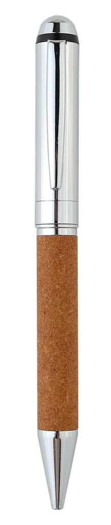 KORU - eco-neutral Metal Pen with Recycled Leather Barrel - Black detail 7