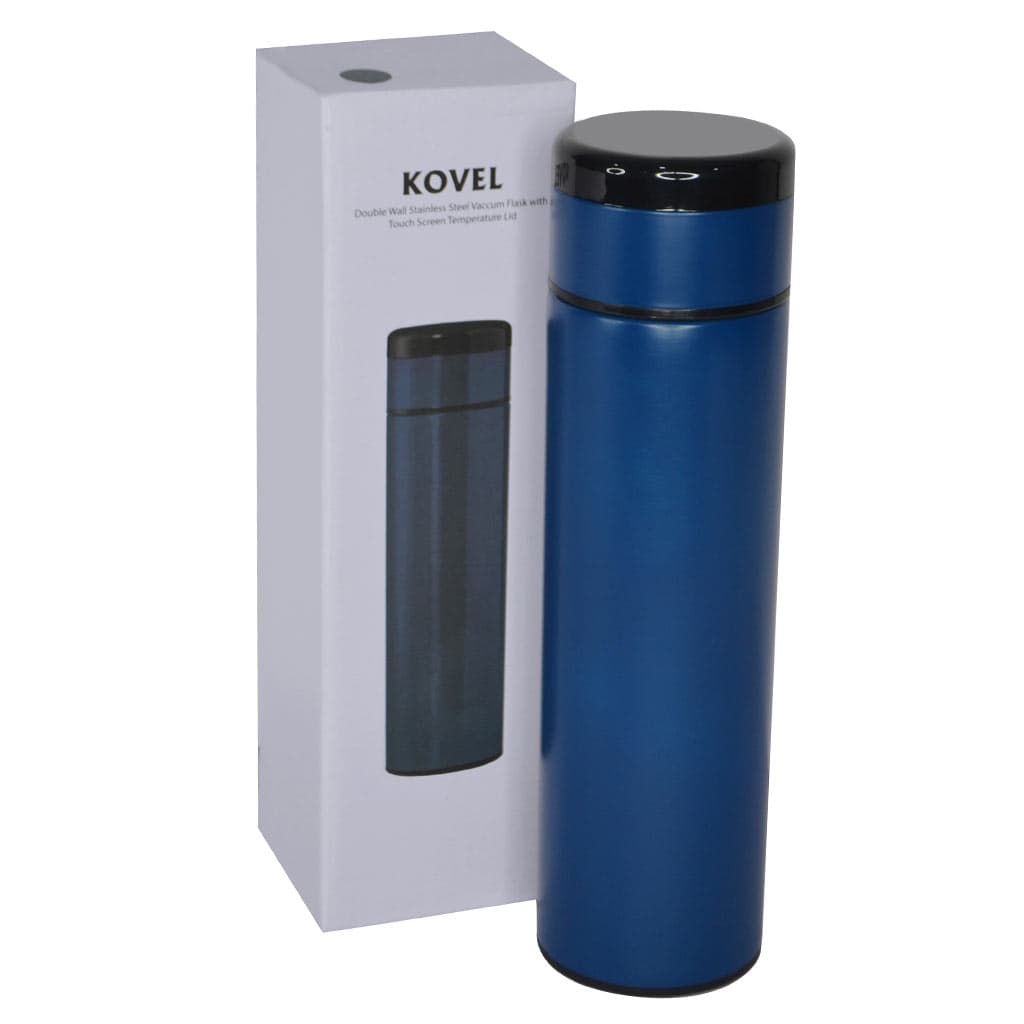 KOVEL - Giftology Double Walled Insulated Flask with Temperature Lid - Black detail 5