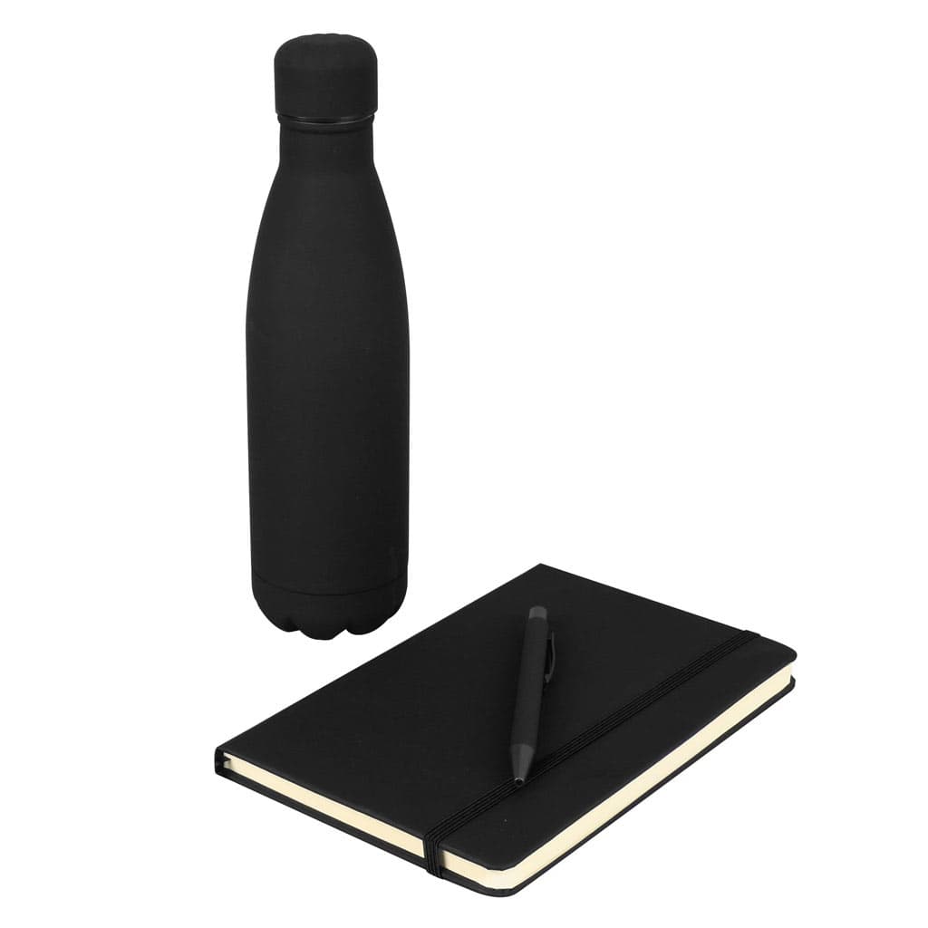 LAUTA - Giftology Set of Stainless Bottle, Notebook and Pen - Black detail 3