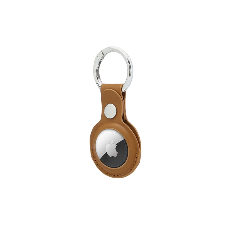 LEEVI - Santhome® PU Keychain with Santhome Tag pocket - Tan corporate gift