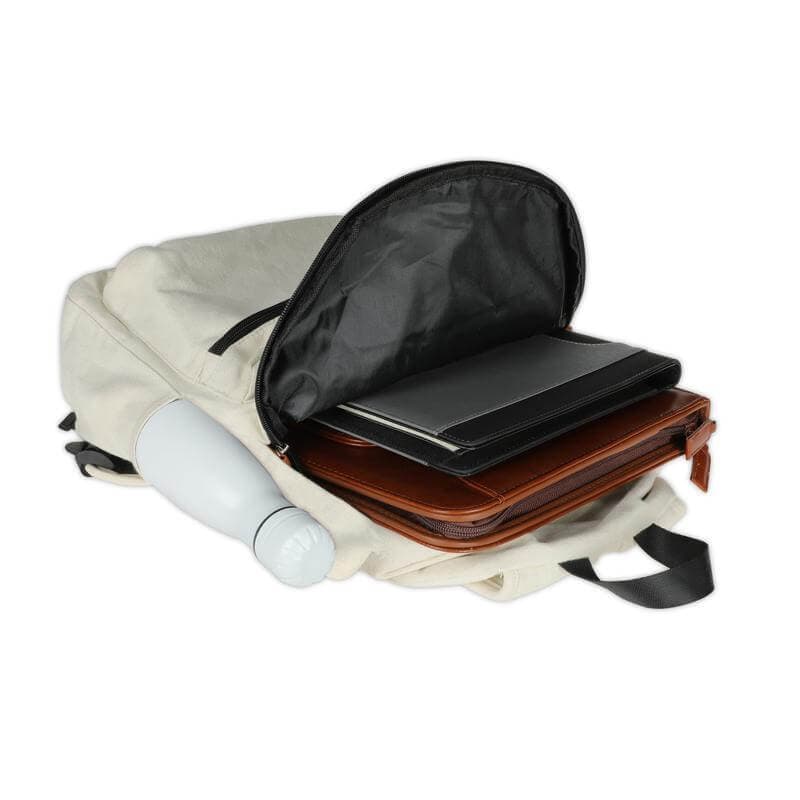 LEMGO - Giftology Canvas Backpack - Beige/Tan detail 4