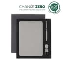 LENZEN - CHANGE ZERO Sustainable Gift Set with Refillable Notebook, Pen & USB Keychain Grey