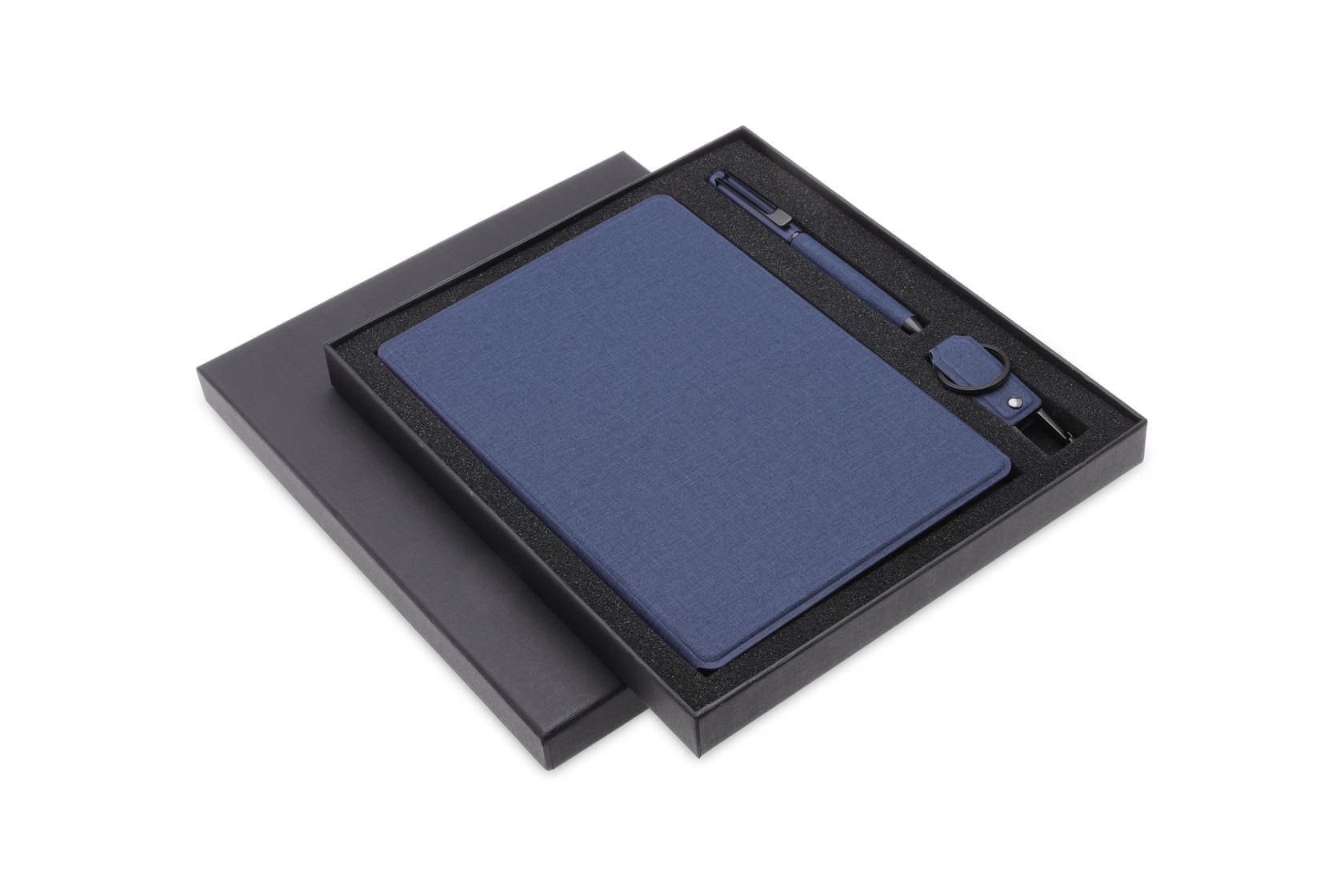 LENZEN - CHANGE ZERO Sustainable Gift Set with Refillable Notebook, Pen & USB Keychain - Navy detail 7