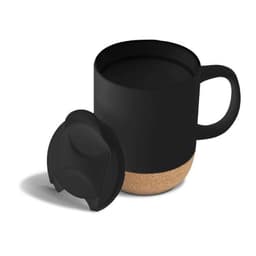 LUCCA - Giftology Ceramic Mug with Cork and Lid Black