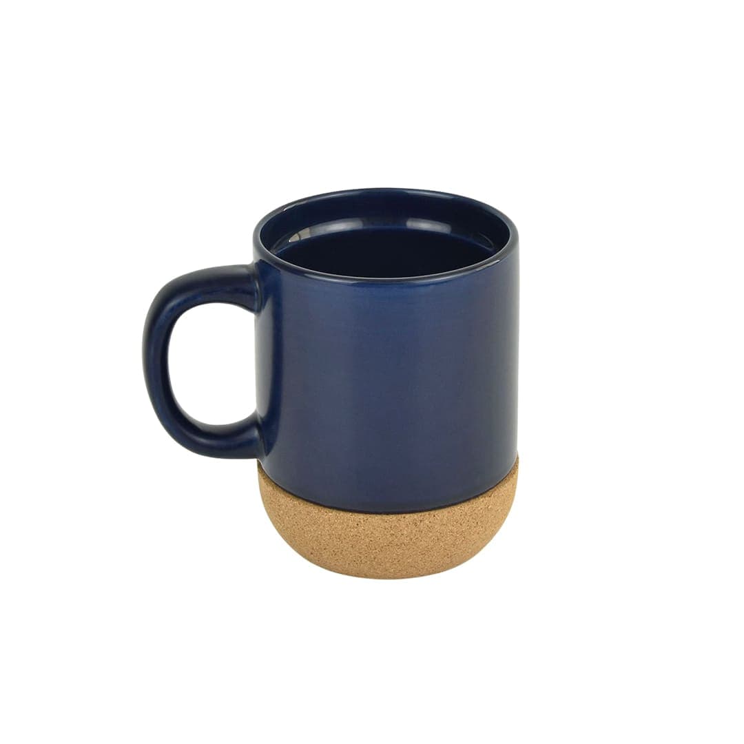 LUCCA - Giftology Ceramic Mug with Cork and Lid - Navy Blue detail 2