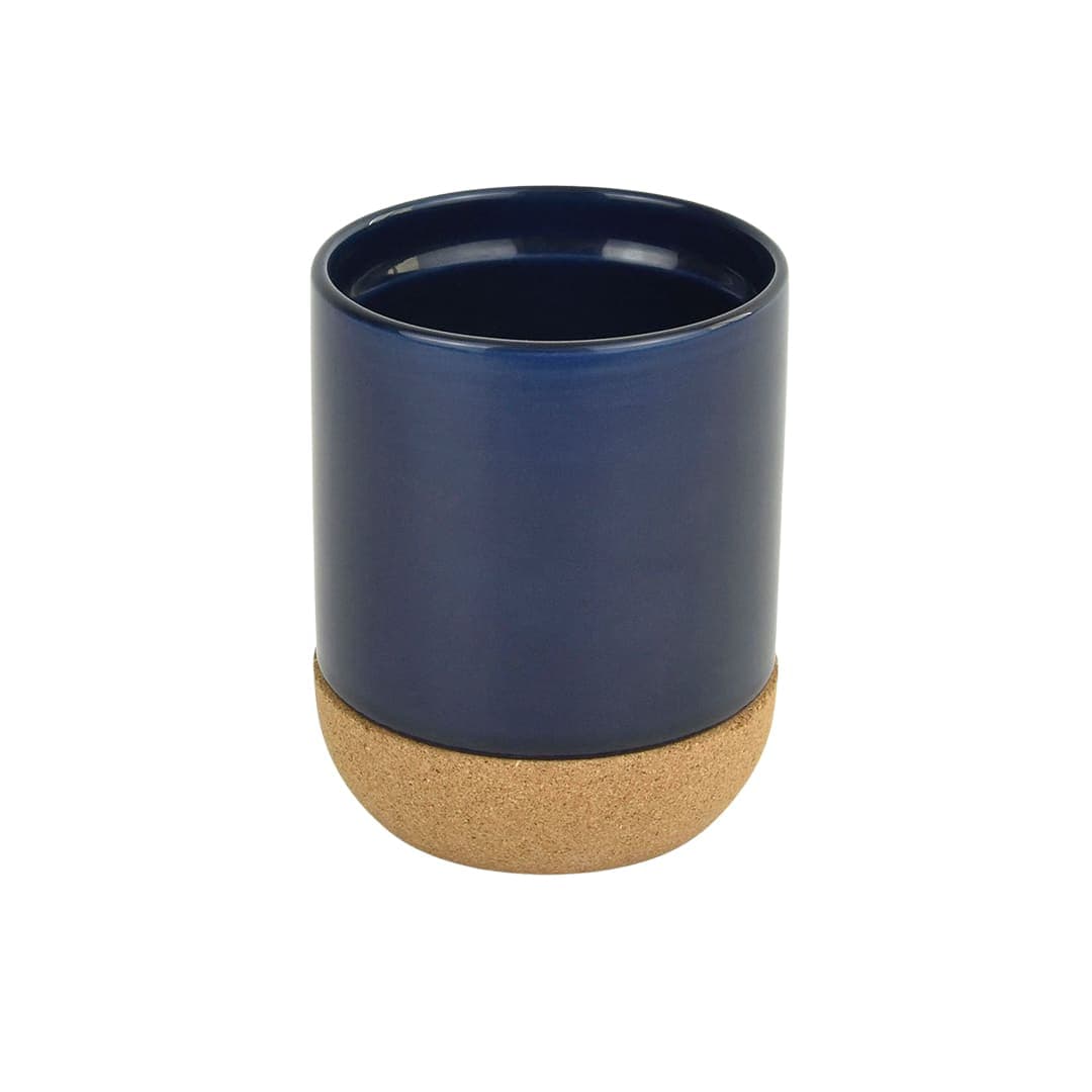 LUCCA - Giftology Ceramic Mug with Cork and Lid - Navy Blue detail 3