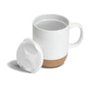 LUCCA - Giftology Ceramic Mug with Cork and Lid White