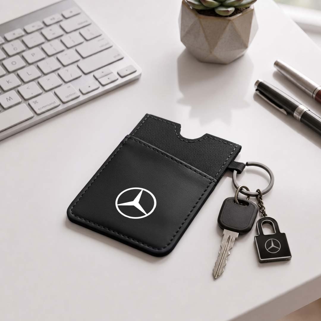 LUGANO - Vertical RFID Cardholder Wallet with Keyring - Black detail 6