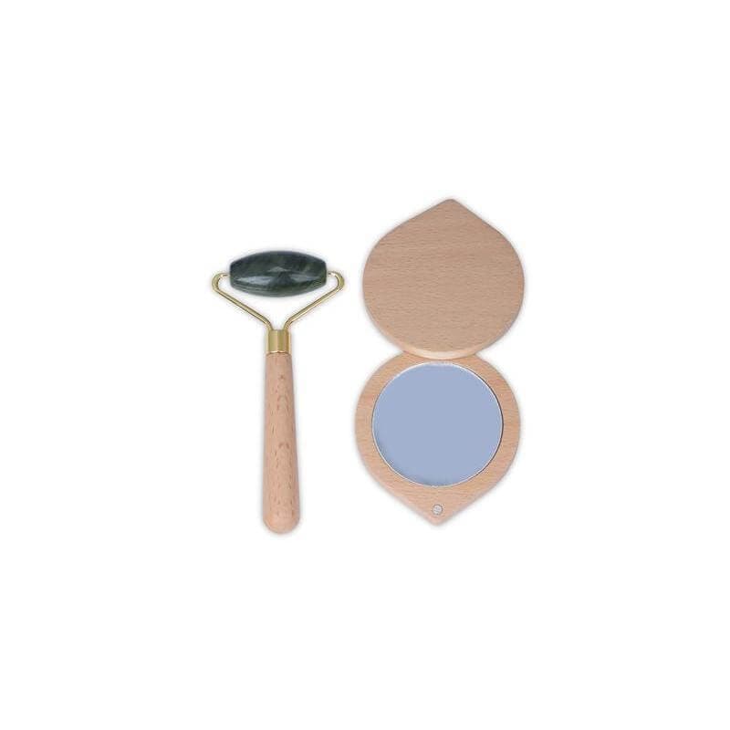 LUNA - Set of Jade Face Roller, Guasha and Mirror detail 4