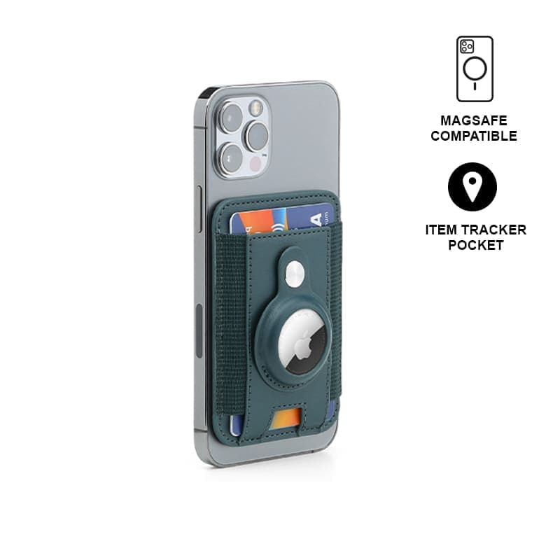 MARZ - Santhome® Magnetic Phone Cardholder with Santhome Tag Pocket - Dark Green corporate gift