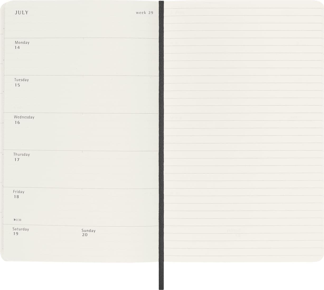 Moleskine 2025 Weekly 12M Planner - Soft Cover - Large detail 3