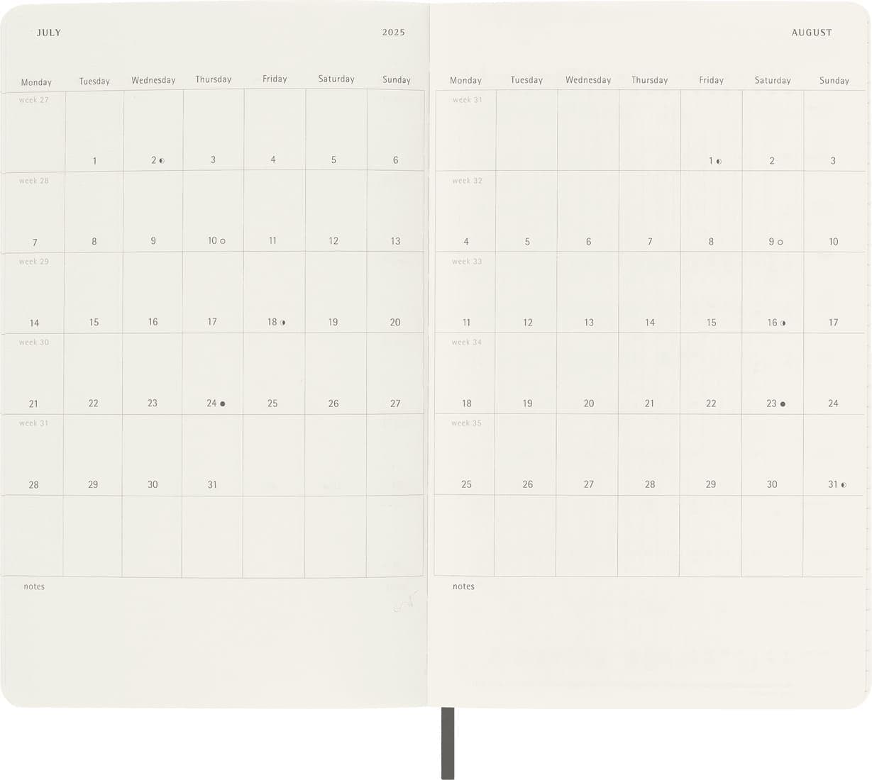 Moleskine 2025 Weekly 12M Planner - Soft Cover - Large detail 4