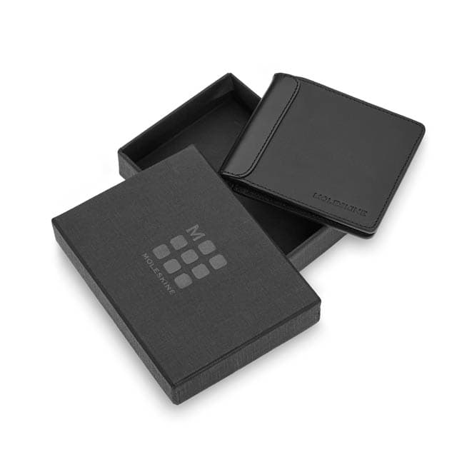 Moleskine Classic Genuine Leather Clip Wallet - Black corporate gift